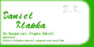 daniel klapka business card